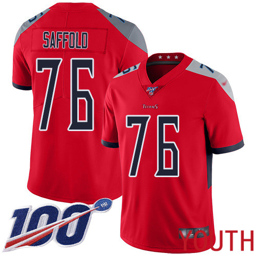 Tennessee Titans Limited Red Youth Rodger Saffold Jersey NFL Football #76 100th Season Inverted Legend